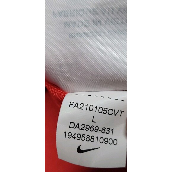 NIKE Golf Dri-Fit DA2969-631 Vapor Texture Plaid Red Orange Polo Shirt NWOT - Picture 10 of 10